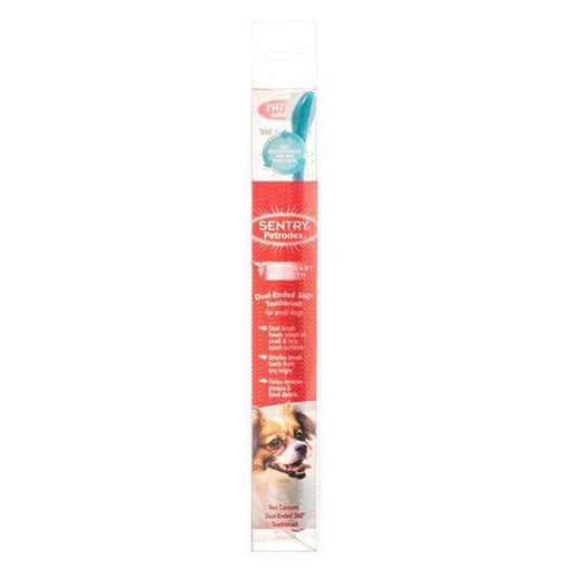 Petrodex Dual Ended 360 Toothbrush for Small Dogs - 8.25" Brush - Finger Brush - Giftscircle
