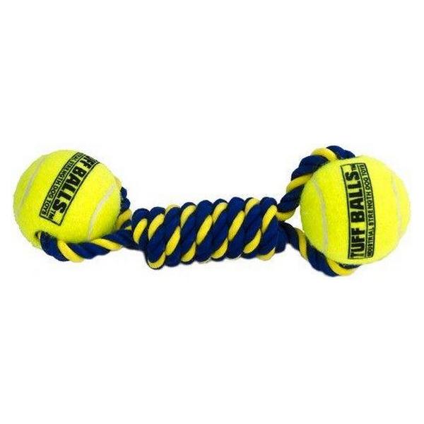 Petsport Knotted Rope Bumper with Tuff Balls - 2?L X 2.5?W - Giftscircle