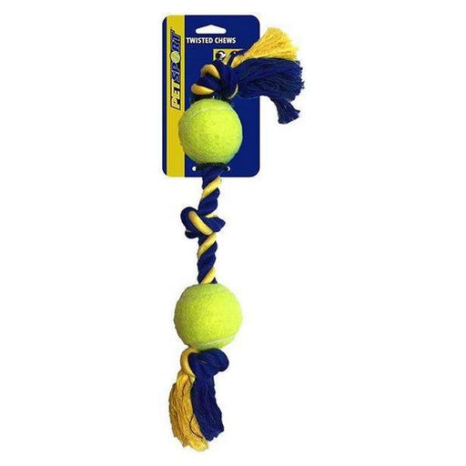 Petsport Medium 3-Knot Cotton Rope with Tuff Ball - 1 count (2 Balls) - Giftscircle