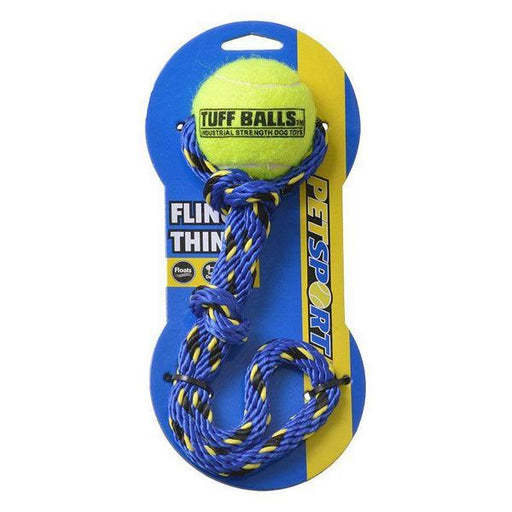 Petsport Tuff Ball Fling Thing Dog Toy - Medium (2.5" Ball) - Giftscircle