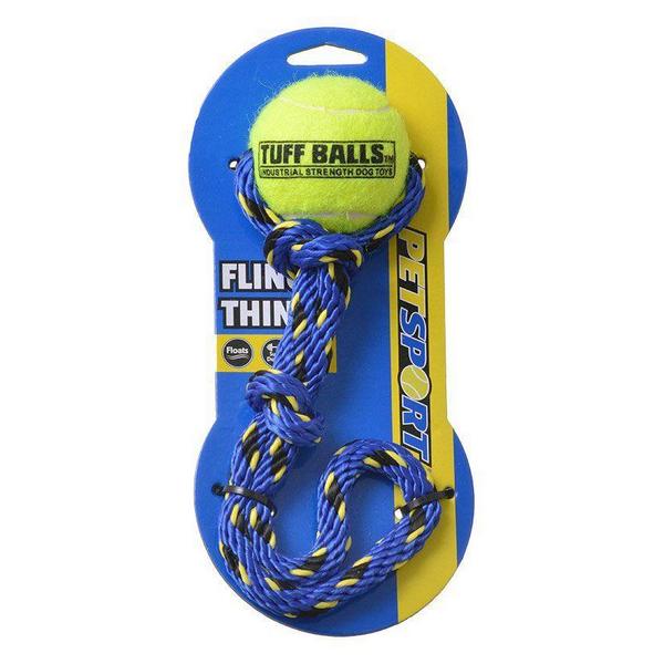 Petsport Tuff Ball Fling Thing Dog Toy - Medium (2.5" Ball) - Giftscircle