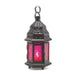 Pink Pressed Glass Candle Lantern - 10 inches - Giftscircle