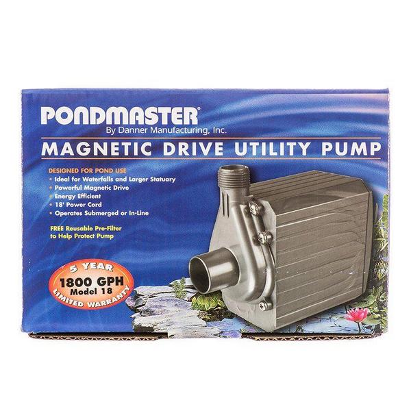 Pondmaster Pond-Mag Magnetic Drive Utility Pond Pump - Model 18 (1800 GPH) - Giftscircle