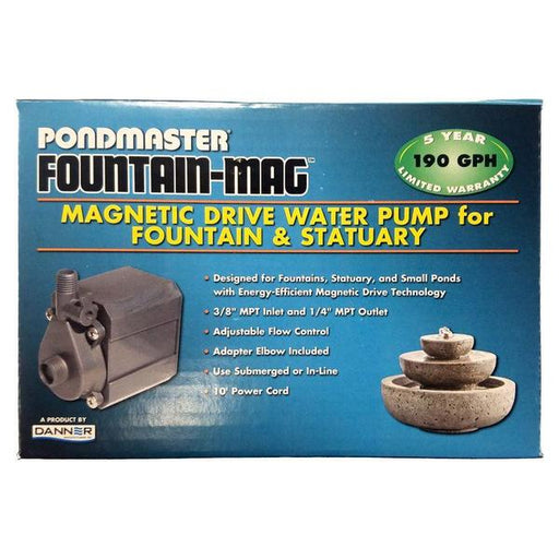 Pondmaster Pond-Mag Magnetic Drive Utility Pond Pump - Model 1.9 (190 GPH) - Giftscircle