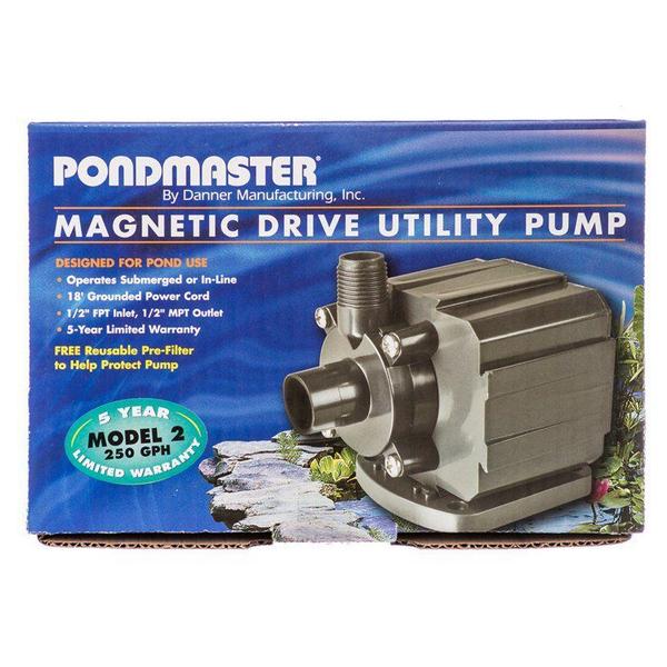 Pondmaster Pond-Mag Magnetic Drive Utility Pond Pump - Model 2 (250 GPH) - Giftscircle