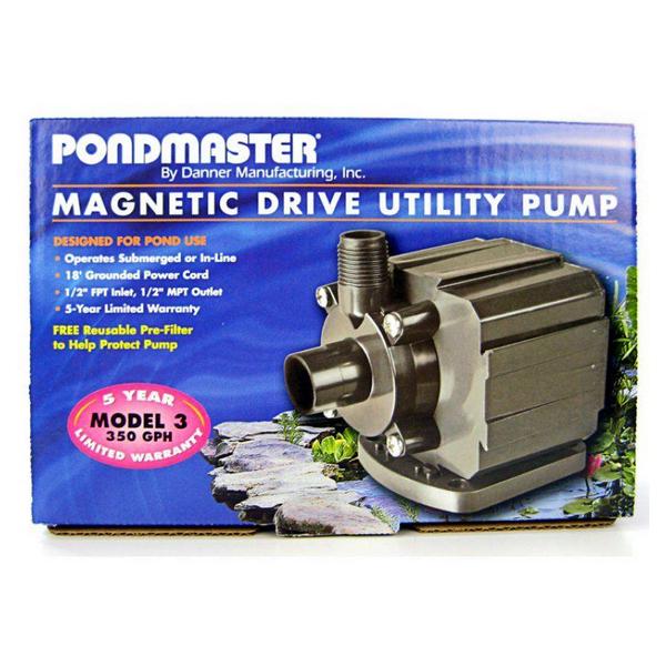 Pondmaster Pond-Mag Magnetic Drive Utility Pond Pump - Model 3.5 (350 GPH) - Giftscircle