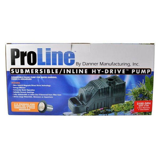 Pondmaster ProLine Submersible/Inline Hy-Drive Pump - 2100 GPH with 20' Cord - Giftscircle