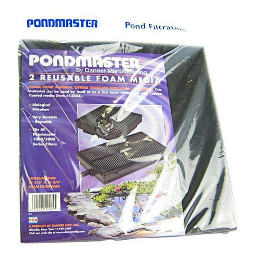 Pondmaster Reusable Foam Media Pads - 11.75" Long x 11.75" Wide (2 Pack) - Giftscircle