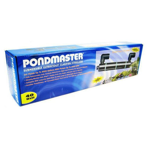 Pondmaster Submersible Ultraviolet Clarifier & Sterilizer - 40 Watts - 2,400 GPH (6,000 Gallons - 1.5" Inlet/Outlet) - Giftscircle