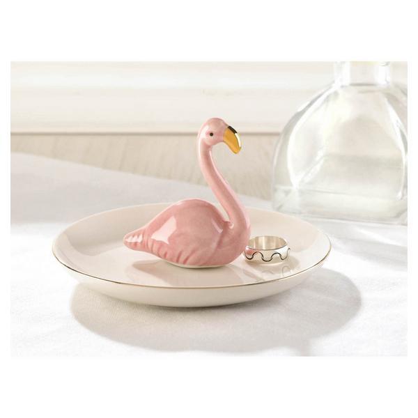 Porcelain Pink Flamingo Jewelry Dish - Giftscircle