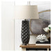 Porcelain Prism Table Lamp with Linen Shade - Giftscircle