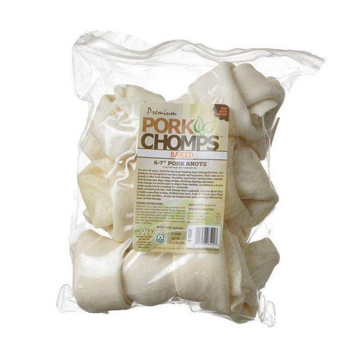 Pork Chomps Knotz Knotted Pork Chew - Baked - Large - 6 Count - (6"-7" Chews) - Giftscircle