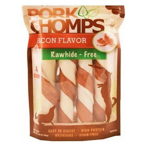 Pork Chomps Premium Pork Twistz - Bacon - Large - 4 Count - Giftscircle