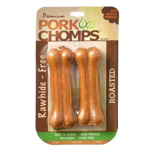 Pork Chomps Roasted Pressed Bones - 4.5" Bones - 2 Pack - Giftscircle