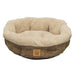 Precision Pet Natural Surroundings Shearling Dog Donut Bed - Coffee - 21" Diameter x 5" High - Giftscircle
