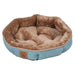 Precision Pet Round Shearling Bed Teal - 17"L x 17"W x 4.5"H - Giftscircle