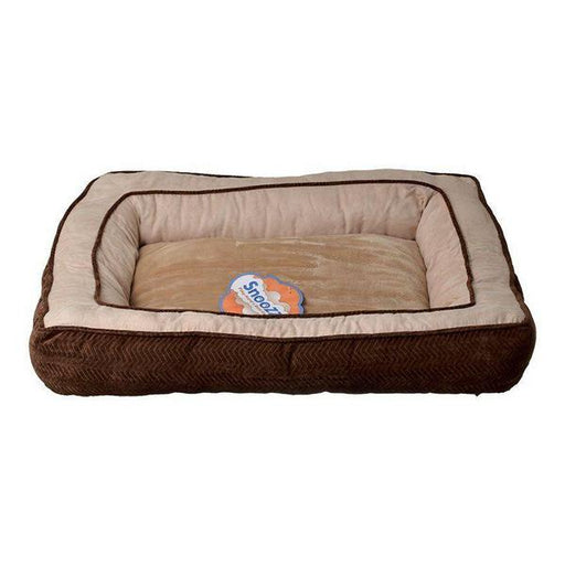 Precision Pet Snoozzy Chevron Chenille Gusset Dog Bed - Chocolate - 27"L x 36"W - Giftscircle