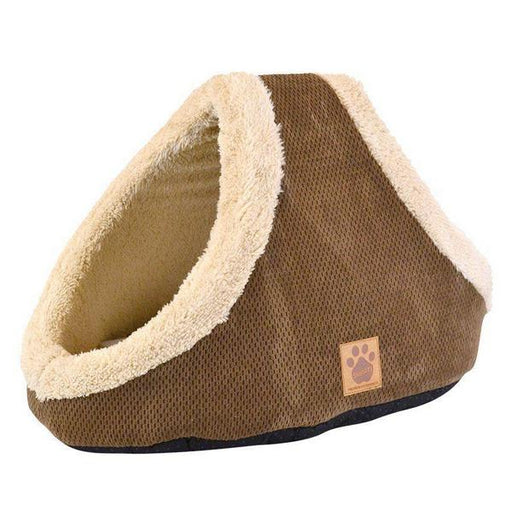 Precision Pet SnooZZy Mod Chic Double Hide & Seek Cat Bed - Coffee - 23" Long x 14" Wide - Giftscircle