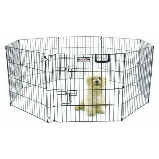 Precision Pet Ultimate Play Yard Exercise Pen - Black - UXP Model (24" Tall - 4' x 4' Square) - Giftscircle