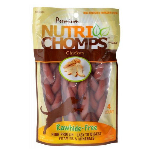 Premium Nutri Chomps Chicken Flavor Braids - 4 Count - Giftscircle