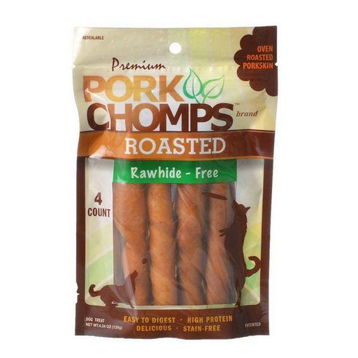 Premium Pork Chomps Roasted Porkhide Twists - 4 Pack - Giftscircle