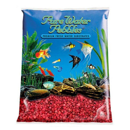 Pure Water Pebbles Aquarium Gravel - Currant Red - 5 lbs (3.1-6.3 mm Grain) - Giftscircle