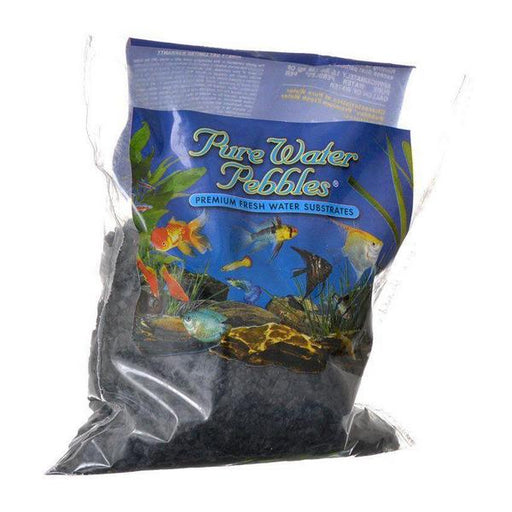 Pure Water Pebbles Aquarium Gravel - Jet Black - 2 lbs (3.1-6.3 mm Grain) - Giftscircle