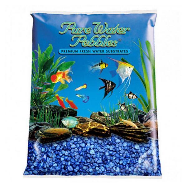 Pure Water Pebbles Aquarium Gravel - Marine Blue - 5 lbs (3.1-6.3 mm Grain) - Giftscircle