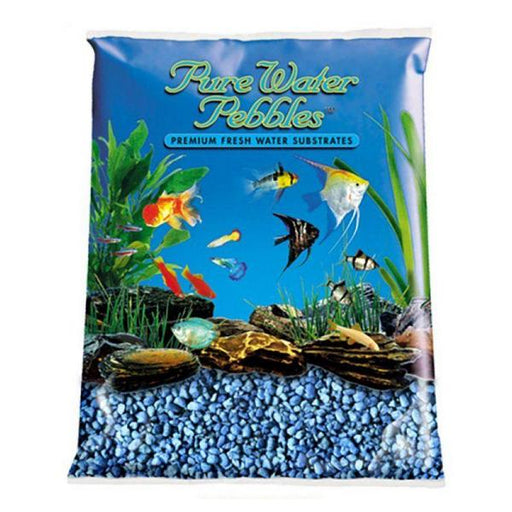 Pure Water Pebbles Aquarium Gravel - Neon Blue - 25 lbs (3.1-6.3 mm Grain) - Giftscircle