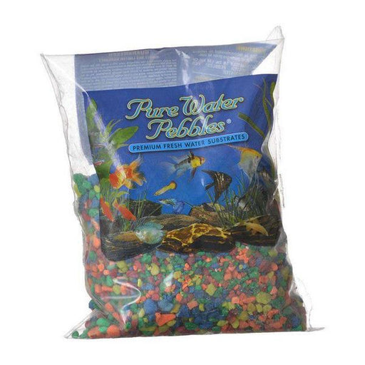 Pure Water Pebbles Aquarium Gravel - Neon Rainbow - 2 lbs (3.1-6.3 mm Grain) - Giftscircle