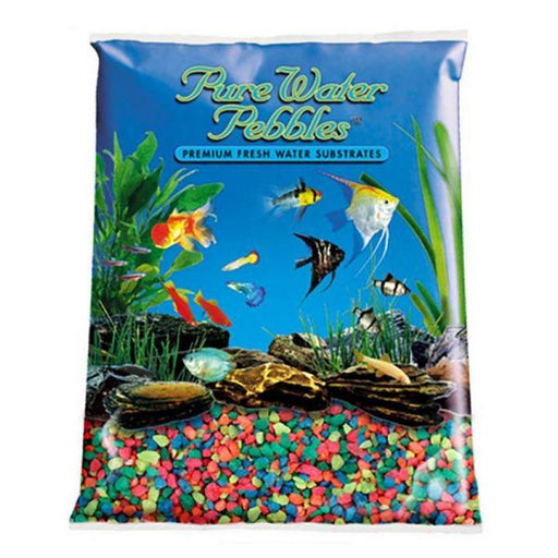 Pure Water Pebbles Aquarium Gravel - Neon Rainbow - 5 lbs (3.1-6.3 mm Grain) - Giftscircle