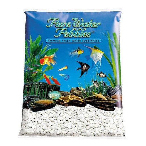 Pure Water Pebbles Aquarium Gravel - Snow White - 25 lbs (3.1-6.3 mm Grain) - Giftscircle