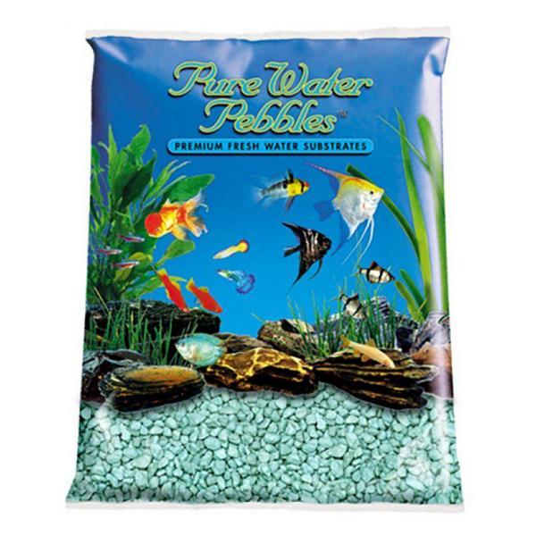 Pure Water Pebbles Aquarium Gravel - Turquoise - 5 lbs (3.1-6.3 mm Grain) - Giftscircle