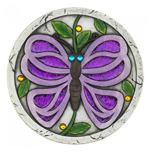 Purple Butterfly Cement Garden Stepping Stone - Giftscircle