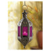 Purple Glass Hanging Candle Lantern - Giftscircle