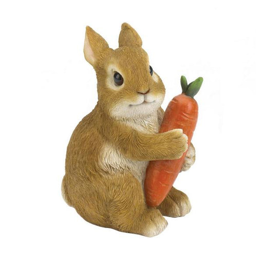 Rabbit Hugging Carrot Garden Figurine - Giftscircle