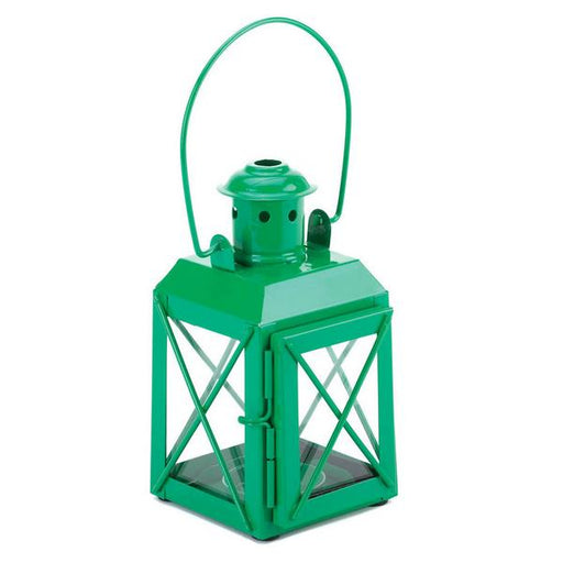 Railroad-Style Candle Lantern - Green - Giftscircle