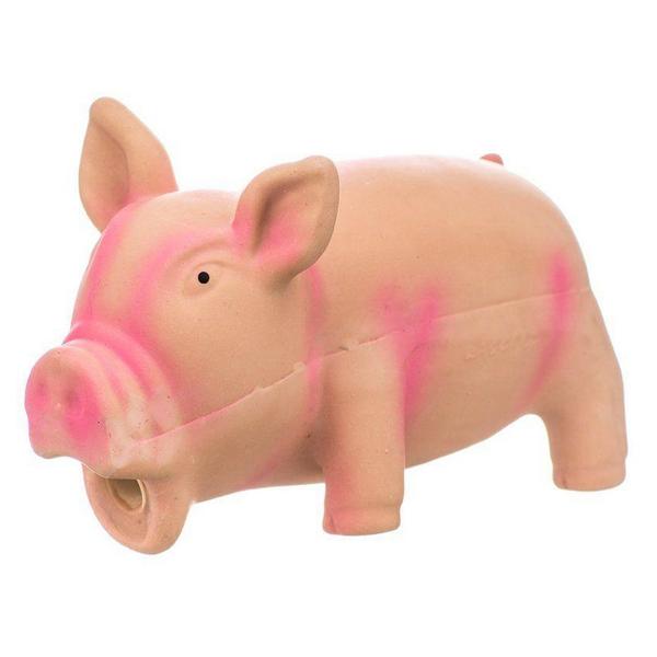 Rascals Latex Grunting Pig Dog Toy - Pink - 6.25" Long - Giftscircle
