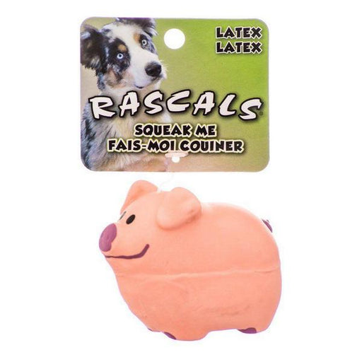 Rascals Latex Pig Dog Toy - Pink - 2.75" Long - Giftscircle
