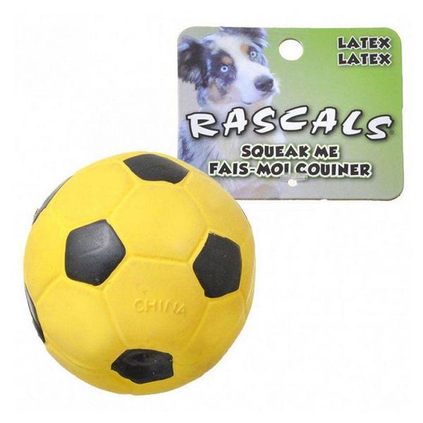 Rascals Latex Soccer Ball for Dogs - Yellow - 3" Diameter - Giftscircle