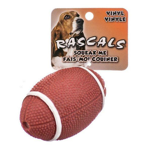 Rascals Vinyl Football Dog Toy - 4" Long - Giftscircle