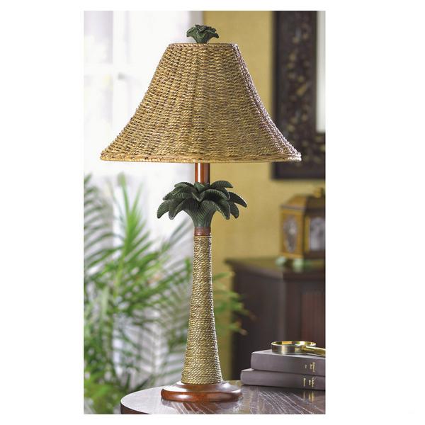 Rattan Palm Tree Table Lamp - Giftscircle