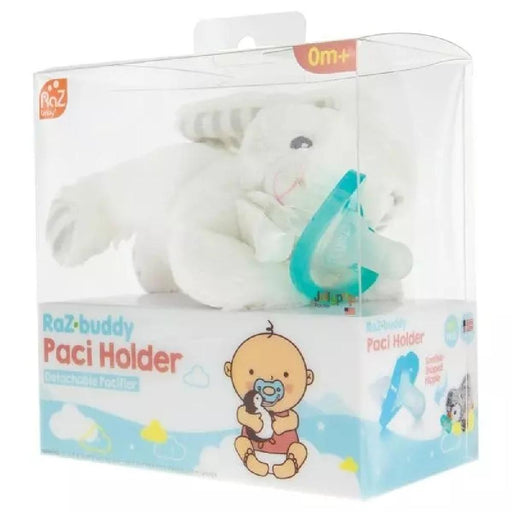 RaZbaby RaZ-Buddy Jollypop with Removable Pacifier - Coco Bunny - Giftscircle