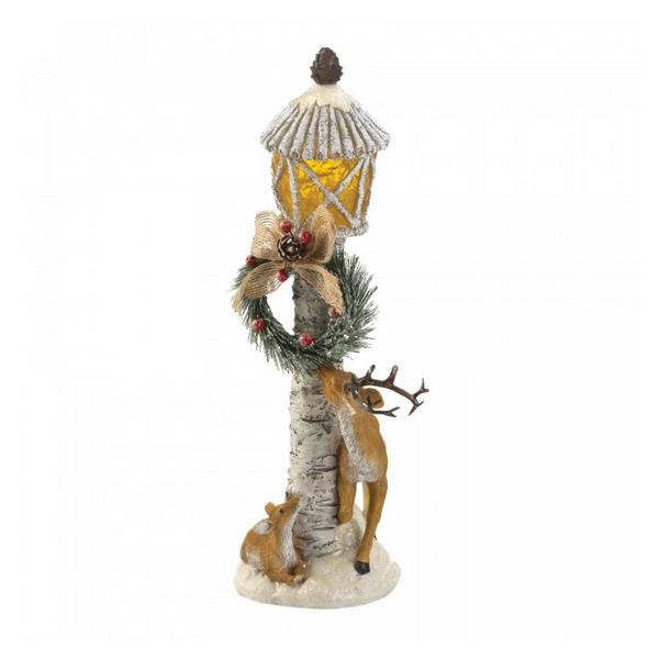 Reindeer Light-Up Light Post Figurine - Giftscircle