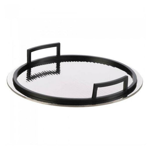 Rippled Mirrored Aluminum Serving Tray - Circle - Giftscircle