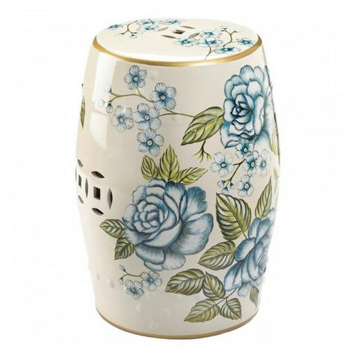 Romantic Floral Decorative Ceramic Stool - Giftscircle