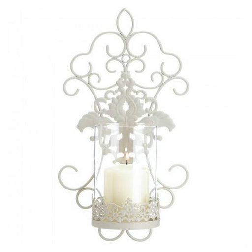 Romantic Ivory Scrolled Iron Wall Sconce - Giftscircle