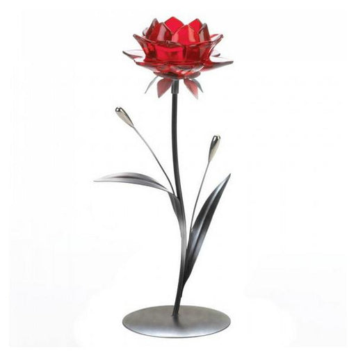 Romantic Red Flower Candle Holder - Single - Giftscircle