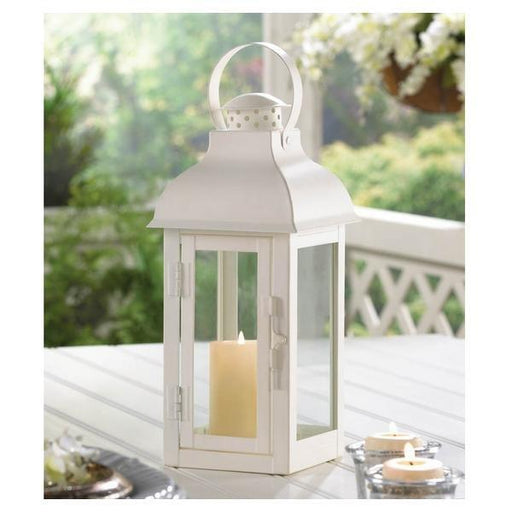 Romantic White Candle Lantern - 13 inches - Giftscircle