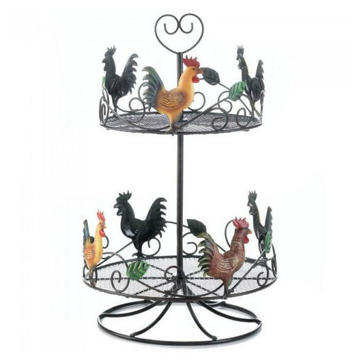 Rooster Two-Tier Countertop Kitchen Rack - Giftscircle